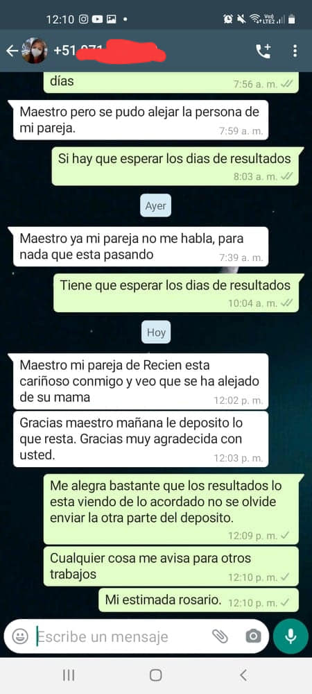 Espacio para captura real de WhatsApp de Juan Sebastián
